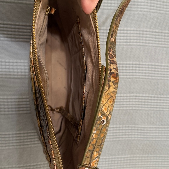 Brahmin Katie Crossbody Brown Croc-Embossed Shoulder Bag - Picture 7 of 8